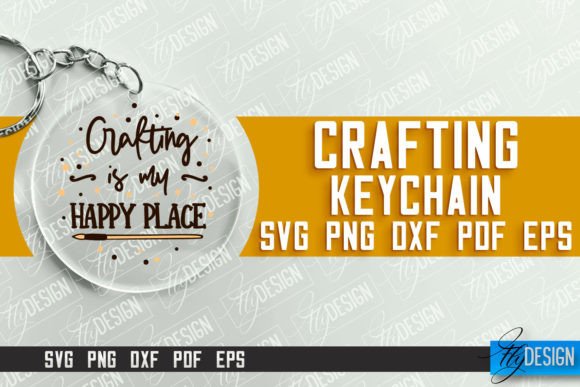 Crafting Keychain SVG Design Graphics for Crafts