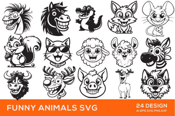 Fun Animal Graphics for Creative Projects