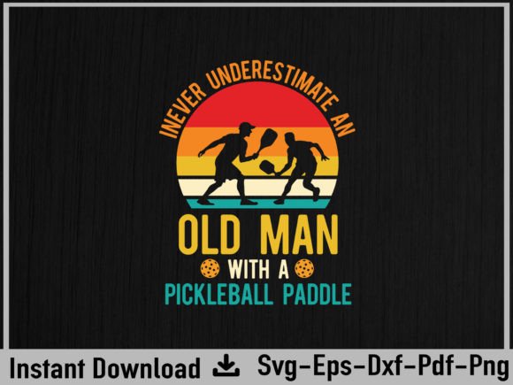 Fun Pickleball Graphic for Crafts and Digital Products