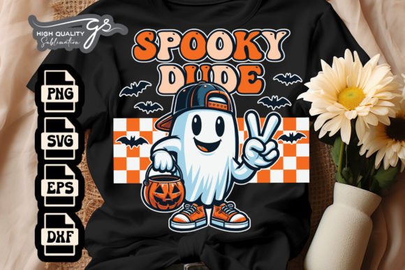 Halloween Spooky Dude Funny Boo SVG for Graphics and Crafts