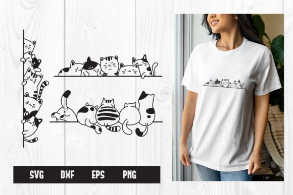 Peeking Cats SVG: A Graphic Asset for Crafts and Branding