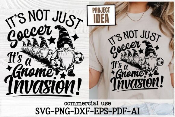 Soccer Gnome SVG Funny Gnome Invasion