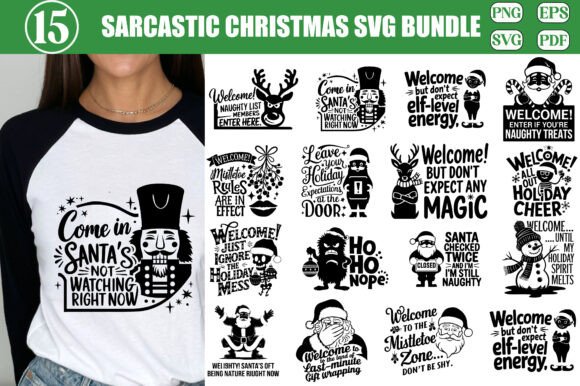 Trendy Funny Christmas Graphics for Crafts