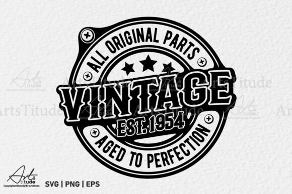 Vintage 1954 SVG Funny Birthday SVG PNG